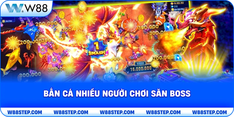 Bắn cá nhiều người chơi săn boss