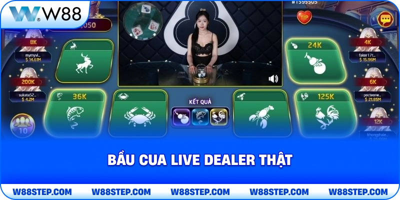 Bầu cua live dealer thật