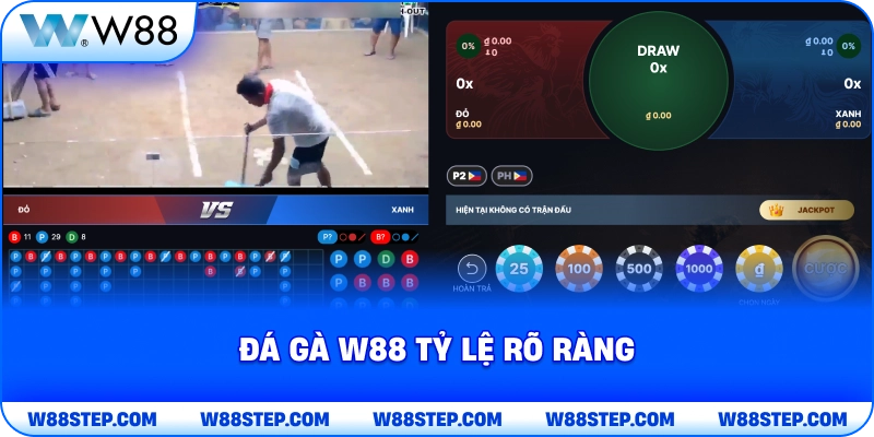 Đá Gà W88 tỷ lệ rõ ràng